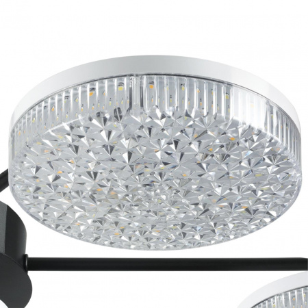 фото Черный, металл/акрил Люстра потолочная с ПДУ LED 90W 3000-6000К 220V DIDANA LEDIO, арт. 8236/7CL