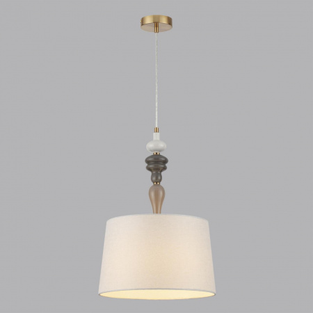 фото Античн.бронза/беж.абажур/металл/керамика Подвес E27 1*60W HOMI CLASSIC, арт. 5040/1