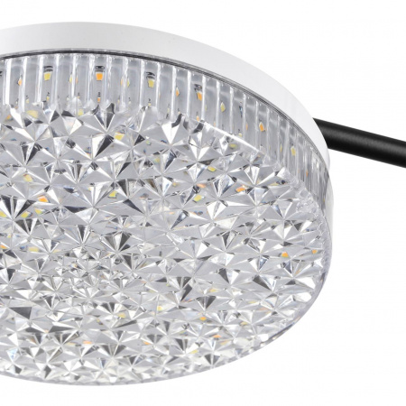 фото Черный, металл/акрил Люстра потолочная с ПДУ LED 55W 3000-6000К 220V DIDANA LEDIO, арт. 8236/4CL