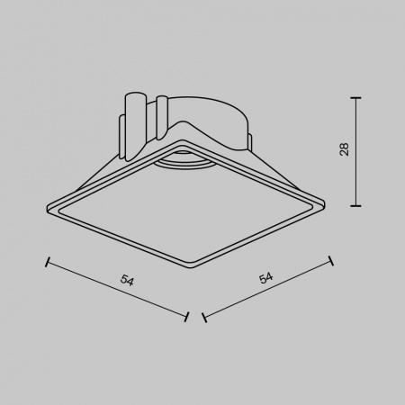 фото Декоративная рамка-отражатель для светильников серии Альфа / Alfa LED латунь Maytoni Technical Ring8-10W-SQ-BS