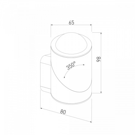 фото Уличный поворотный светодиодный настенный светильник GIRA U LED IP54 35127/U черный