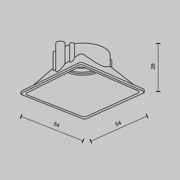 фото Декоративная рамка-отражатель для светильников серии Альфа / Alfa LED латунь Maytoni Technical Ring8-10W-SQ-BS