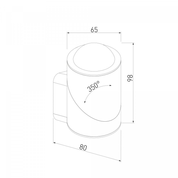 фото Уличный поворотный светодиодный настенный светильник GIRA U LED IP54 35127/U черный