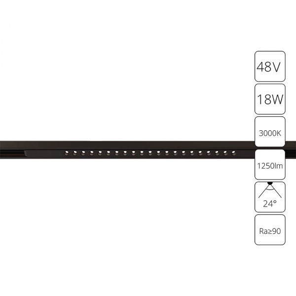 Магнитный трековый светильник Arte Lamp OPTIMA A7287PL-1BK