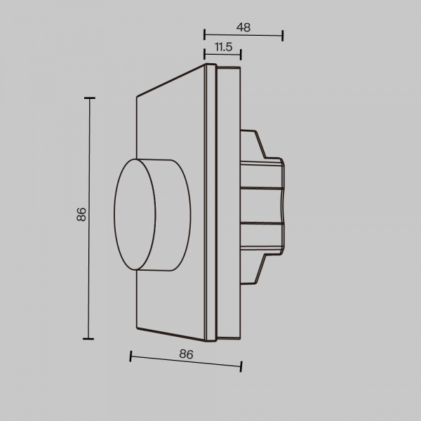 фото Роторная панель управления TRIAC 230В 360Вт Maytoni 731005, черный