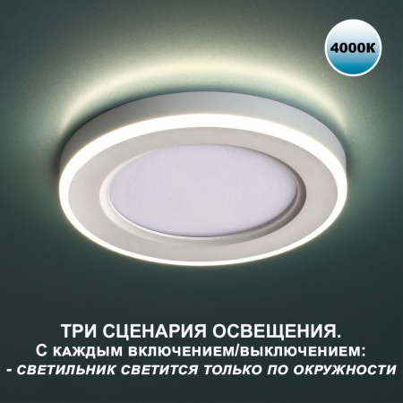 фото Светильник LED 6+3Вт 4000+4000К 100-265В IP20 SPOT, арт. 359012