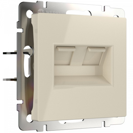 фото Розетка двойная Ethernet RJ-45 (слоновая кость) W1181103