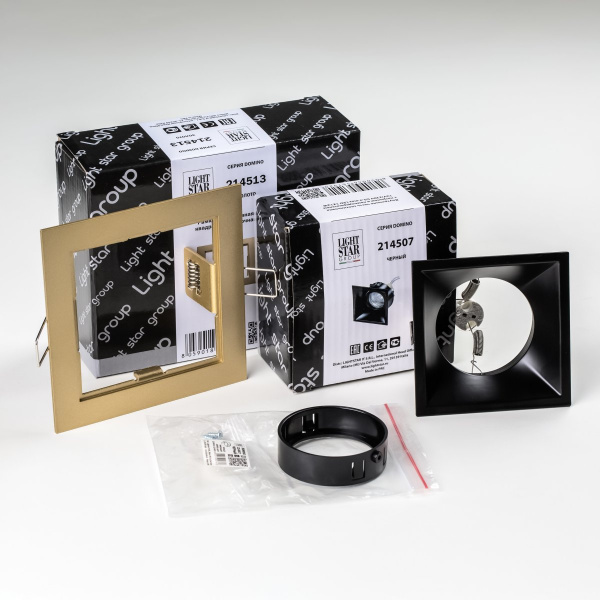 фото Комплект со светильником Domino, черный Lightstar D51307BMOD