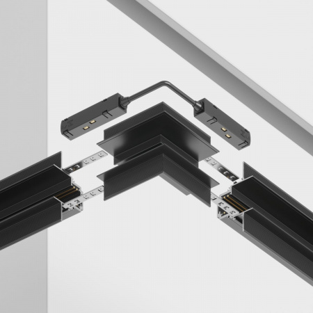 фото Угловой коннектор внешний Gravity встраиваемый черный Maytoni Technical TRX010OCL-22B