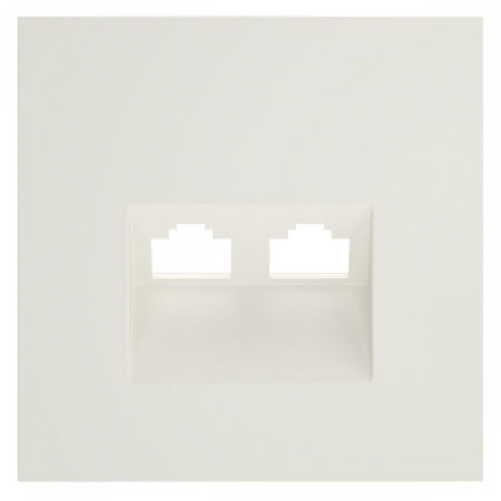 фото Накладка для розетки компьютерной двойной RJ45+RJ45 кат.6, S70 (хлопок)