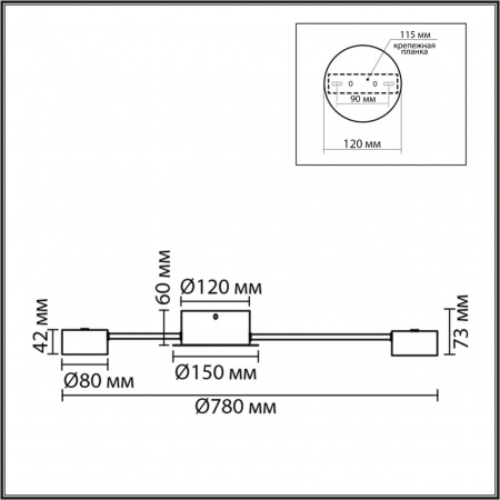 фото Белый, металл Люстра GX53 LED 6*7W 220V TORINA COMFI, арт. 8343/6C
