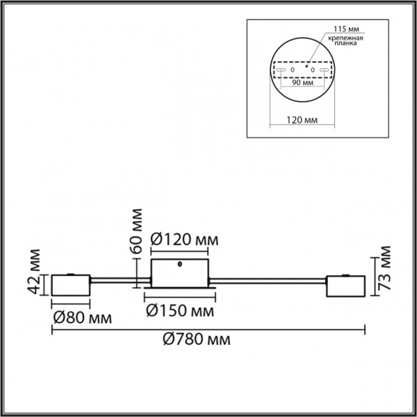 фото Черный, металл Люстра GX53 LED 6*7W 220V TORINA COMFI, арт. 8344/6C