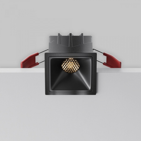 фото Встраиваемый светильник Maytoni Technical Alfa LED DL043-01-10W3K-SQ-B-1, черный
