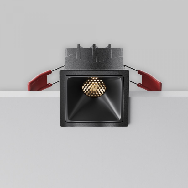 фото Встраиваемый светильник Maytoni Technical Alfa LED DL043-01-10W3K-SQ-B-1, черный