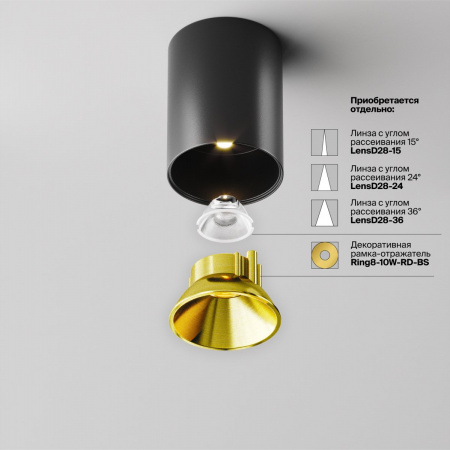 фото Потолочный светильник Maytoni Technical Alfa LED C064CL-8W4K-RD-B, черный