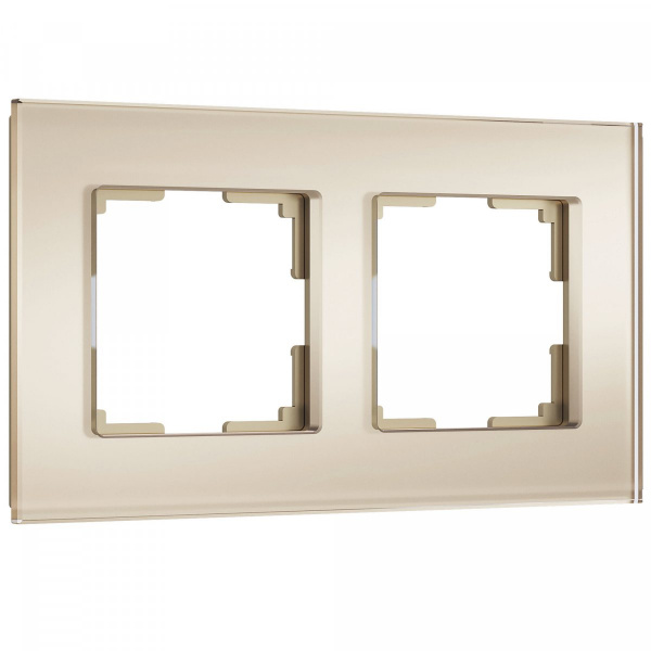 фото Рамка из стекла на 2 поста Senso шампань soft-touch W0023111