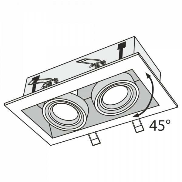 фото Встраиваемый светильник Maytoni Technical Metal Modern DL008-2-02-S, черный