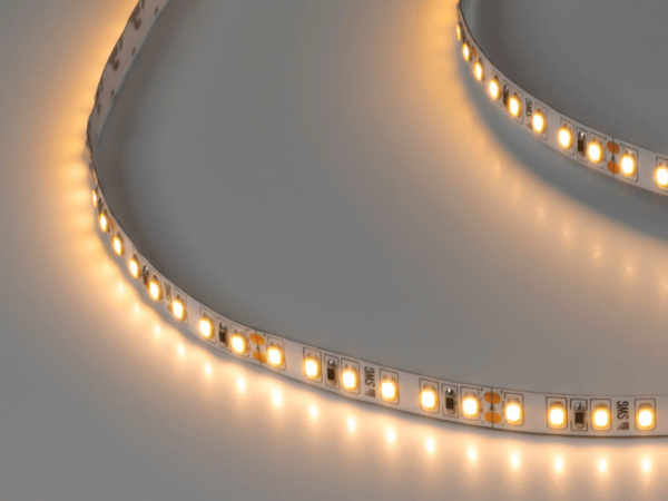 Светодиодная лента 2835, 120 LED/м, 9,6 Вт/м, 24В, IP20, 3M, Цвет: Теплый белый, SWG2120-24-9.6-WW-M, катушка 5 м