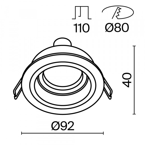 фото Встраиваемый светильник Maytoni Technical Atom DL025-2-01W, белый