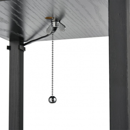 фото Черный/белый, дерево/текстиль Торшер Е27 1*60W 220V PRACTIC COMFI, арт. 8093/1F
