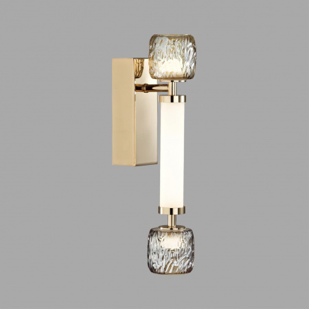 фото Золотой/белый/дымчатый/коньячный/металл/стекло/акрил Бра LED 13W 3000K KLIFF L-VISION, арт. 5426/13WL