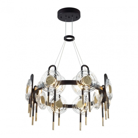 фото Черный/золото/металл/стекло Люстра LED 92W 3000K 8990Лм MAGNET MODERN, арт. 5407/92L