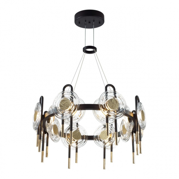фото Черный/золото/металл/стекло Люстра LED 92W 3000K 8990Лм MAGNET MODERN, арт. 5407/92L