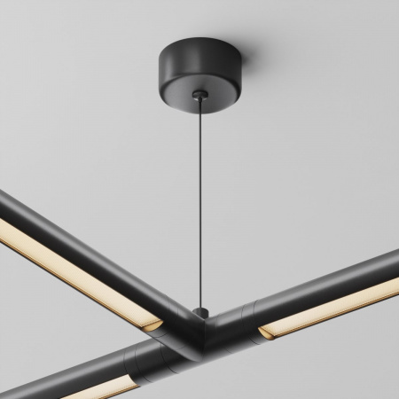 фото Тросовый подвес 1000мм с потолочной чашей для системы Shelf Maytoni Technical CA029SW-L1000-B, черный