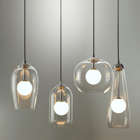 фото Хром/ белый/прозрачный/стекло Подвес G9 1*40W LOSTAR PENDANT, арт. 4953/1