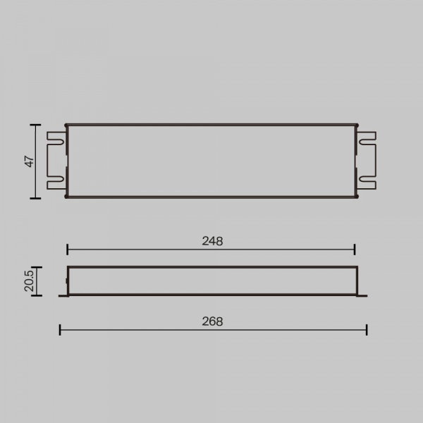 фото Источник напряжения TRIAC 24В 150Вт IP 67 Maytoni 734003, серебро