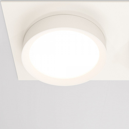 фото Встраиваемый светильник Maytoni Technical Hoop DL086-02-GX53-SQ-W, белый