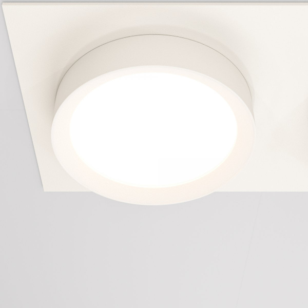 фото Встраиваемый светильник Maytoni Technical Hoop DL086-02-GX53-SQ-W, белый