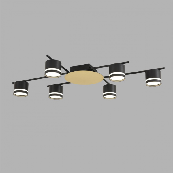 фото Золотой/черный, металл/акрил Светильник потолочный GX53 LED 6*7W 220V BENUA COMFI, арт. 8304/6C