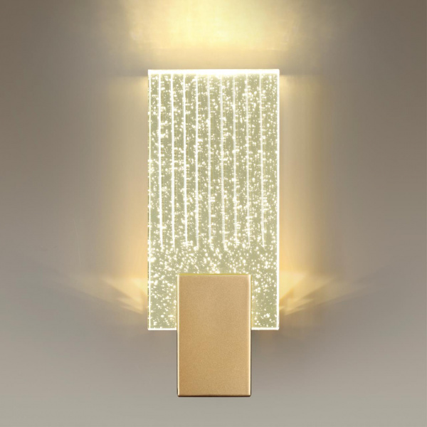 фото Матовое золото/металл/стекло Настенный св-к IP20 LED 5W 218Лм 3000K RICCI HIGHTECH, арт. 4362/5WL