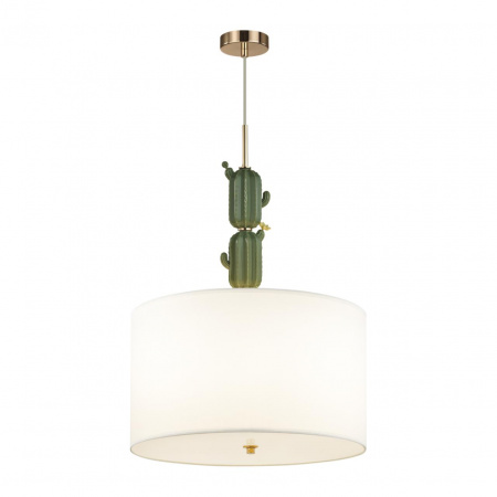 фото Золотой/зеленый/белый/металл/керамика/ткань Люстра E27 3*60W CACTUS MODERN, арт. 5425/3