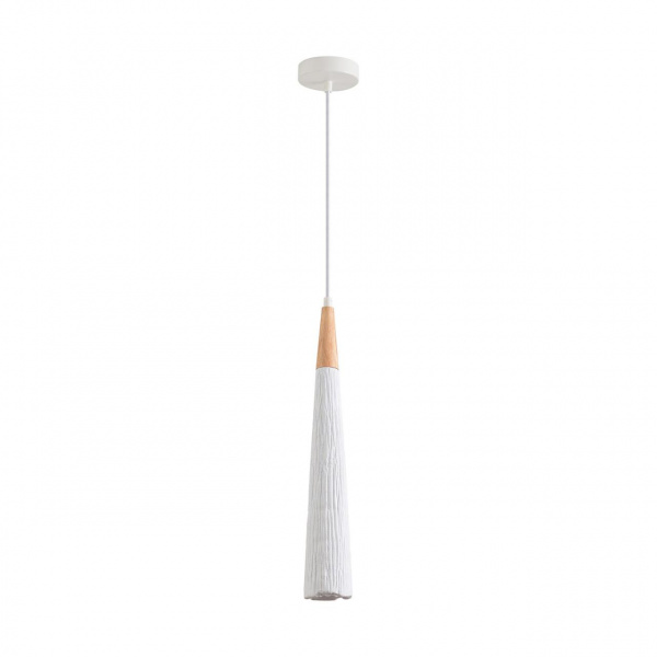 Белый/бежевый, металл/дерево/цемент Подвес GU10 LED 5W 220V EOLIANA SUSPENTIONI, арт. 8352/1C