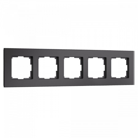 фото Рамка из стекла на 5 постов Senso черный soft-touch W0053108