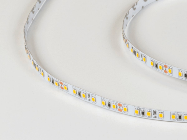 фото Светодиодная лента 2835, 120 LED/м, 9,6 Вт/м, 24В, IP20, 3M, Цвет: Теплый белый, SWG2120-24-9.6-WW-M, катушка 5 м