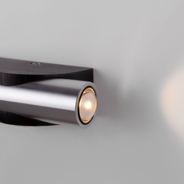 фото Настенный светодиодный светильник Steel LED черный/сталь 40109/LED