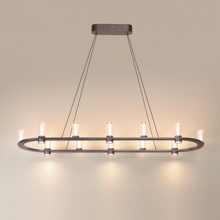 фото Светильник темный никель/акрилл/металл IP20 LED 69W 3830Лм 3000K 180° 220V DEFANCE HIGHTECH, арт. 7143/65L