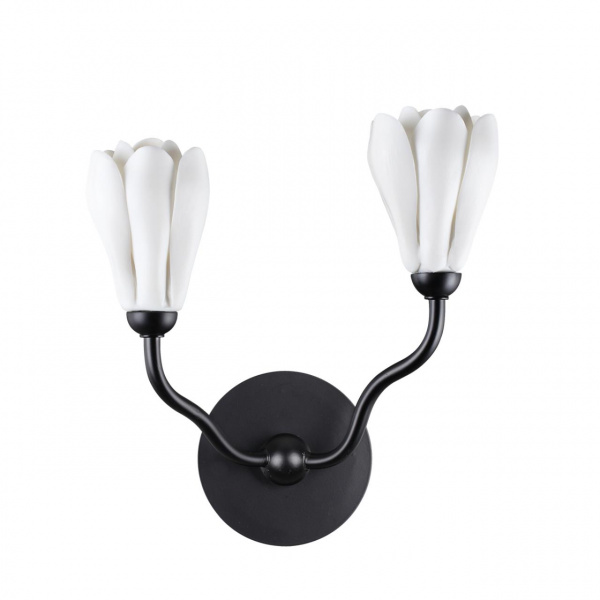 Черный матовый/белый/фарфор Бра G4 LED 2*5W GARDI MODERN, арт. 5090/2W