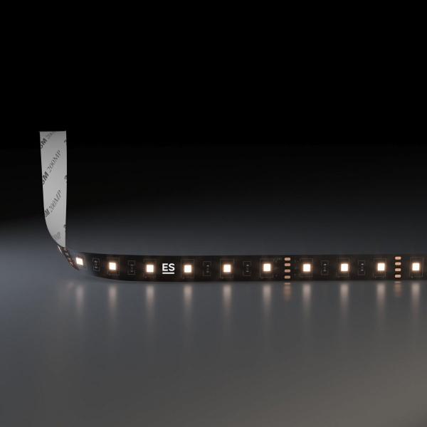 Светодиодная лента 24 В 14,4 Вт/м 60 Led/м 5050 IP20, тёплый белый 3300K, Black, 5 м