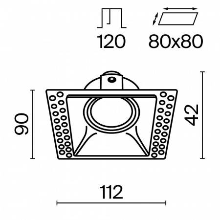 фото Встраиваемый светильник Maytoni Technical Dot DL042-01-SQ-B, черный