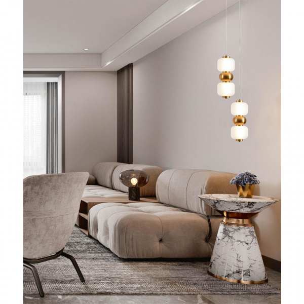 фото Бронза/белый, металл/стекло Подвес LED 10W 4000K 220V TAISHA LEDIO, арт. 8324/20L