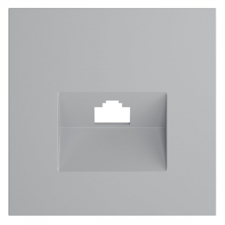 фото Накладка для розетки компьютерной RJ45 кат.6 и розетки телефонной RJ11 кат.3, S70 (серый)