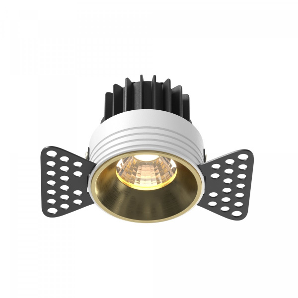 Встраиваемый светильник Maytoni Technical Round DL058-7W3K-TRS-BS, латунь