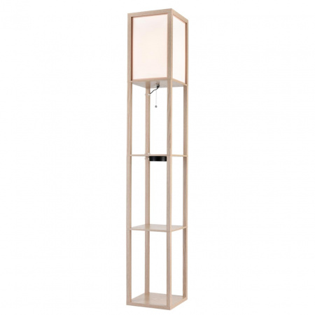 фото Дерево/белый, дерево/текстиль Торшер Е27 1*60W 220V PRACTIC COMFI, арт. 8091/1F