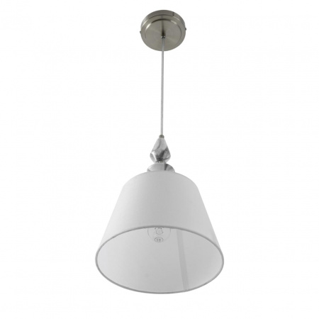фото Никель/белый/серый, металл/керамика/ткань Подвес Е14 1*40W 220V VERMONT CLASSI, арт. 8274/1A