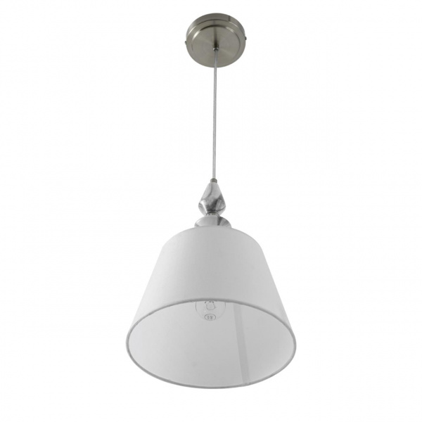 фото Никель/белый/серый, металл/керамика/ткань Подвес Е14 1*40W 220V VERMONT CLASSI, арт. 8274/1A