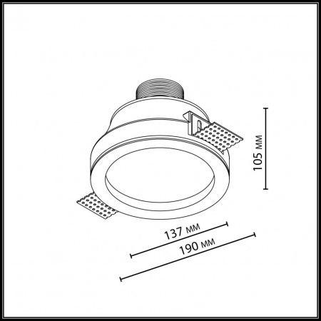 фото Светильник белый/гипс/металл IP20 LED 7W 816Лм 3000K 60° 220-240V MONTANA HIGHTECH, арт. 7168/7CL
